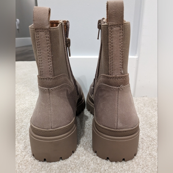 Lucky Brand Leather Moto Boot in Taupe - Picture 9 of 11